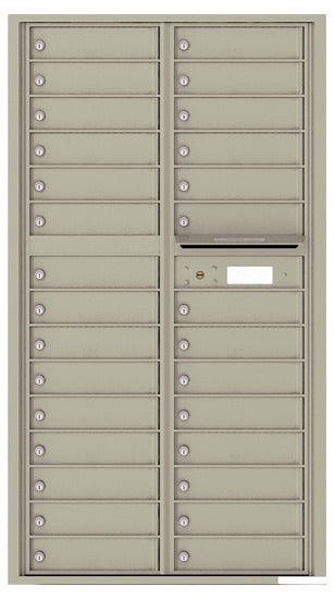 Florence Recessed 4C Horizontal Mailbox – 29 Tenant Doors – Front Loading – Max Height – 206550 – Private Delivery Product Image