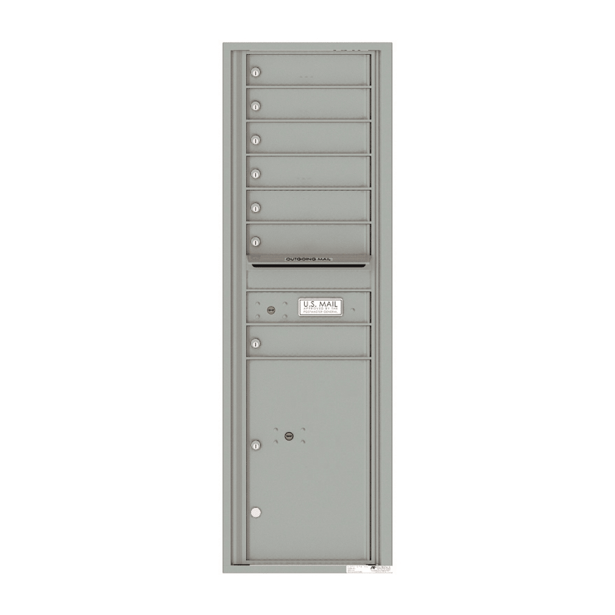 Florence Recessed 4C Horizontal Mailbox – 7 Tenant Doors, 1 Parcel Locker – Front Loading – 15 Doors High – 206550 – Private Delivery Product Image