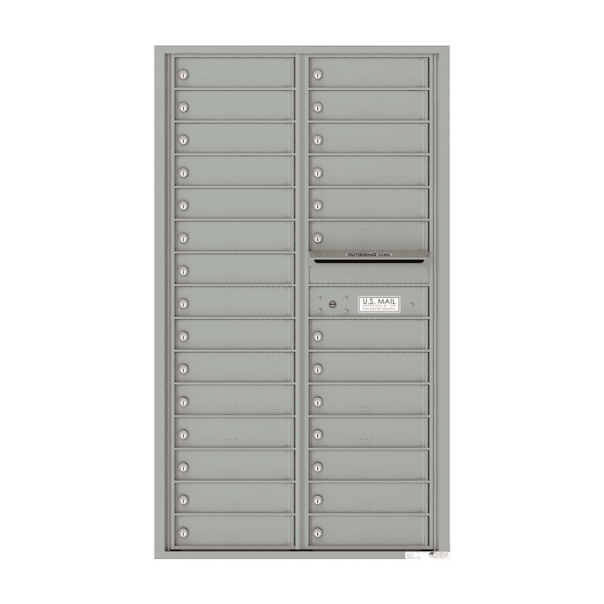 Florence Recessed 4C Horizontal Mailbox – 28 Tenant Doors – Front Loading – 15 Doors High – 206550 – Private Delivery Product Image
