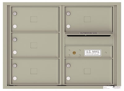 Florence Recessed 4C Horizontal Mailbox – 5 Tenant Doors – Front Loading – 6 Doors High – 206550 – Private Delivery Product Image