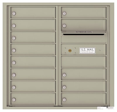 Florence Recessed 4C Horizontal Mailbox – 13 Tenant Doors – Front Loading – 8 Doors High – 206550 – Private Delivery Product Image