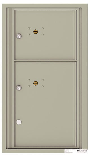 Florence Recessed 4C Horizontal Mailbox – 2 Parcel Lockers – Front Loading – 8 Doors High – 206550 – Private Delivery Product Image