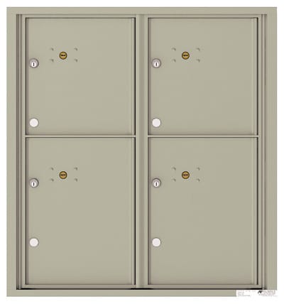Florence Recessed 4C Horizontal Mailbox – 4 Parcel Lockers – Front Loading – 9 Doors High – 206550 – Private Delivery Product Image
