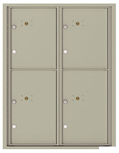 Florence Recessed 4C Horizontal Mailbox – 4 Parcel Lockers – Front Loading – 11 Doors High – 206550 – Private Delivery Product Image