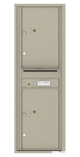 Florence Recessed 4C Horizontal Mailbox – 2 Parcel Lockers – Front Loading – 14 Doors High – 206550 – Private Delivery Product Image