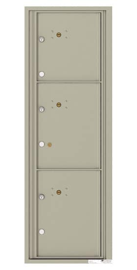 Florence Recessed 4C Horizontal Mailbox – 3 Parcel Lockers – Front Loading – 14 Doors High – 206550 – Private Delivery Product Image