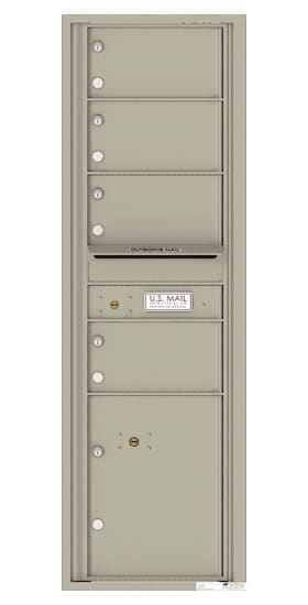 Florence Recessed 4C Horizontal Mailbox – 4 Tenant Doors, 1 Parcel Locker – Front Loading – 15 Doors High – 206550 – Private Delivery Product Image