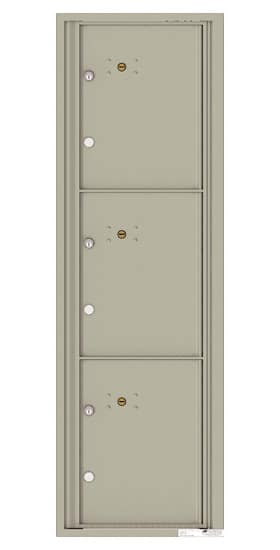 Florence Recessed 4C Horizontal Mailbox – 3 Parcel Lockers – Front Loading – 15 Doors High – 206550 – Private Delivery Product Image