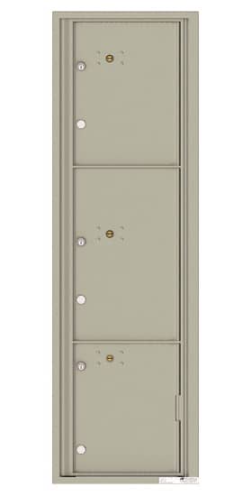 Florence Recessed 4C Horizontal Mailbox – 3 Parcel Lockers – Front Loading – Max Height – 206550 – Private Delivery Product Image