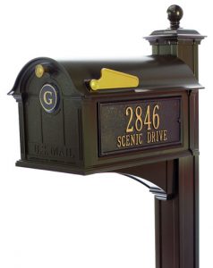 Whitehall Mailbox and Post Whitehall Balmoral Mailbox Streetside Package